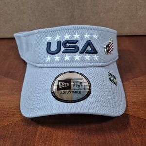 NEW 2025 Men's New Era Ryder Cup Grey Adjustable Golf Visor
